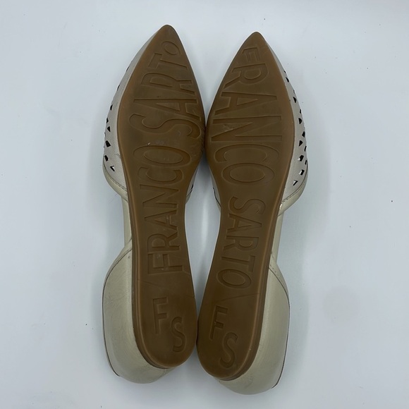 Franco Sarto Honesty 2 Pointed Toe Perforated Leather Two Toned Flats Size 7.5 - Picture 6 of 6